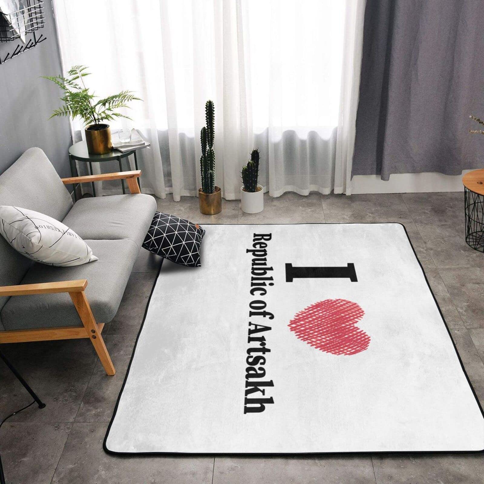 4x6 Feet Soft Non-Slip Indoor Area Rug for Living Room & Bedroom - Republic of Artsakh Themed Carpet - Perfect for Home Decor, Dorm Rooms, and Cozy Spaces