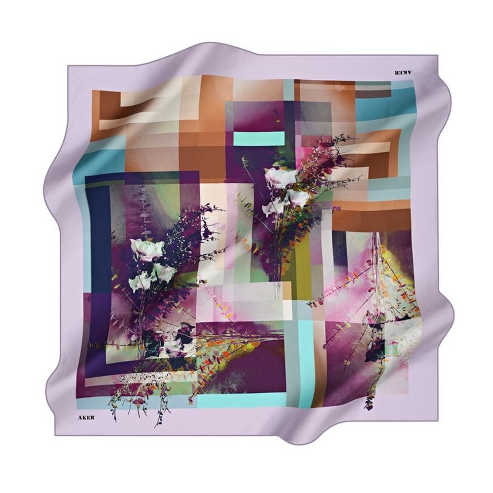 Aker Aramis Floral Silk Scarf #91 - Elegant Women's Fashion Accessory for Parties, Weddings & Special Occasions