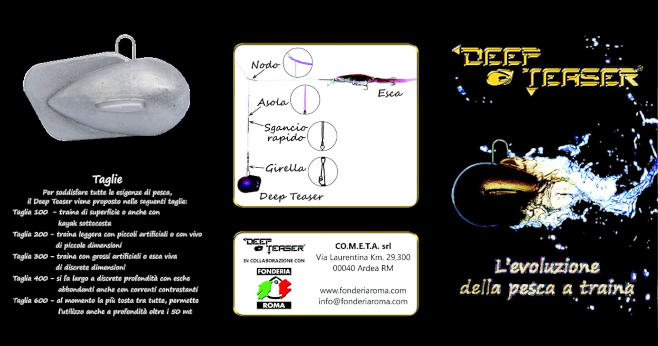 Fonderia Roma Deep Teaser Peach Lead Gray 300g - Premium Fishing Lure for Bass, Trout & Saltwater Fishing