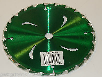Hitachi 320843 7-1/4 Inch 24-Tooth Green Urethane Coated Circular Saw Blade - Premium for Wood Cutting, DIY Projects & Professional Carpentry