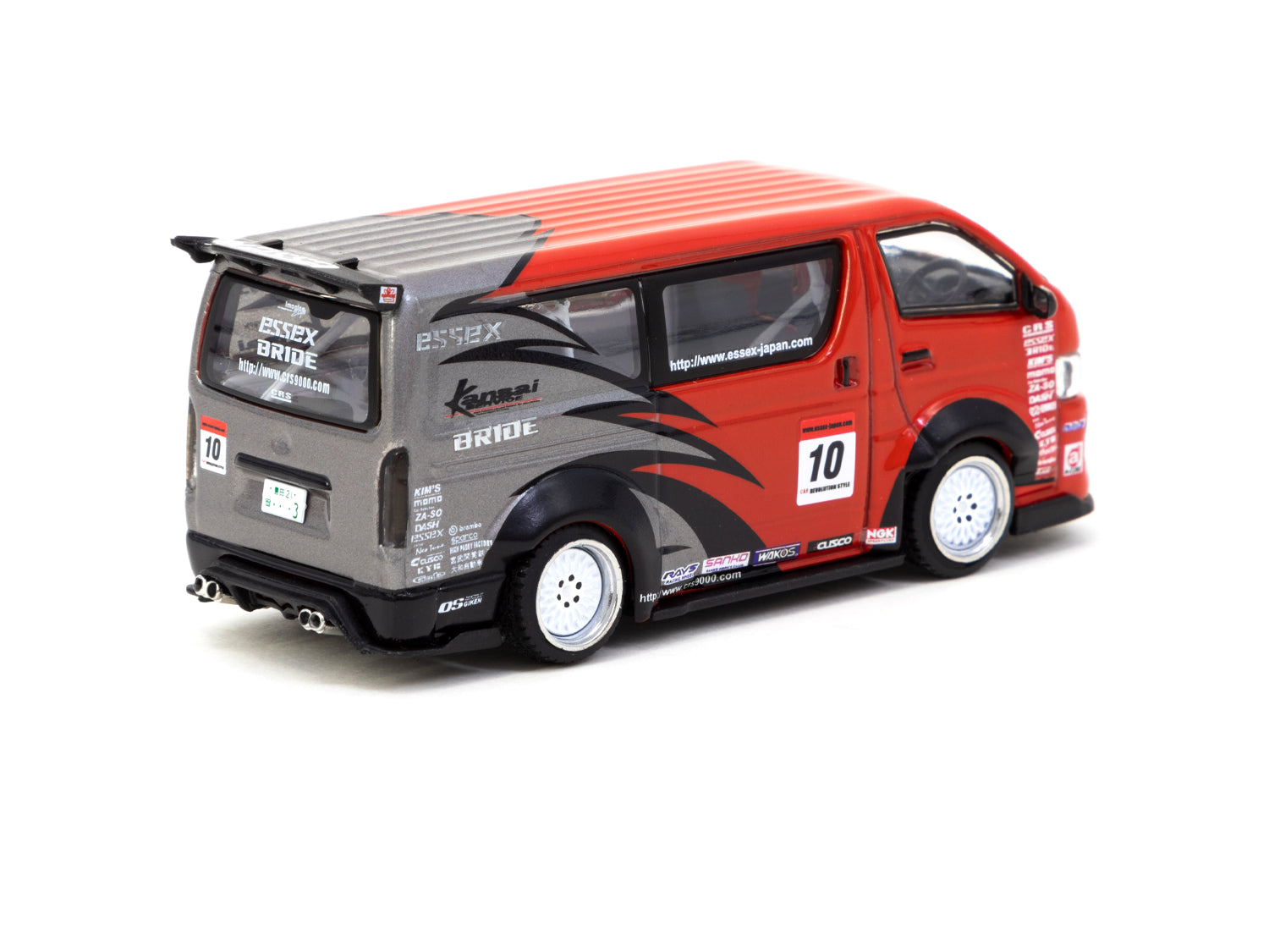 Tarmac Works 1/64 Toyota Hiace Widebody Drift Version Diecast Model Car - Limited Edition TWOC 2021-22 Membership Exclusive - Perfect for Collectors & Drift Racing Enthusiasts | Display, Racing Scenes & Gift Giving