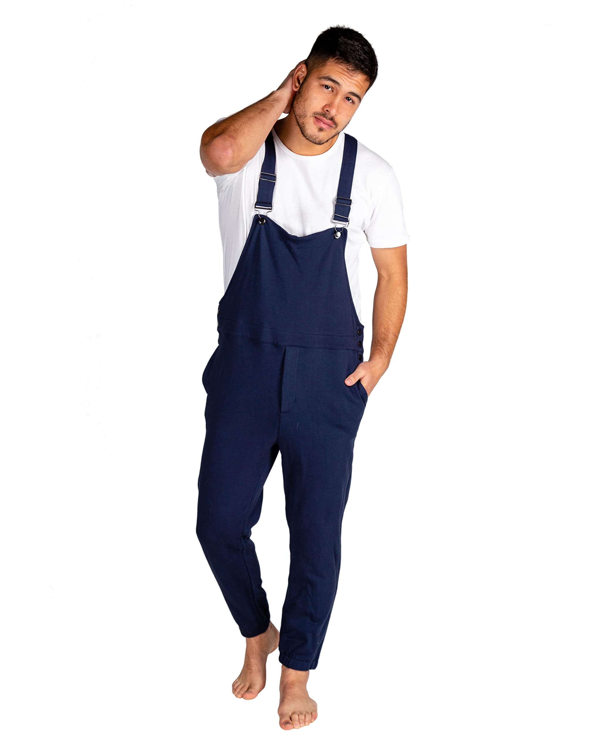 Shinesty Pajamaralls® Men's Fleece Plaid Pajama Overalls Set - Cozy Winter Sleepwear & Lounge Wear for Men | Perfect for Christmas, Sleepovers & Relaxing at Home