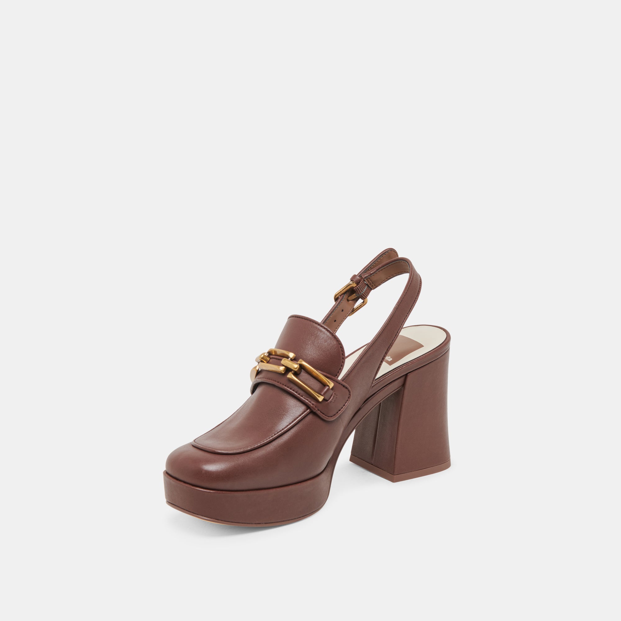 SIRUS Women's High Heels - Chocolate Brown Genuine Leather Pumps for Office, Party & Evening Wear