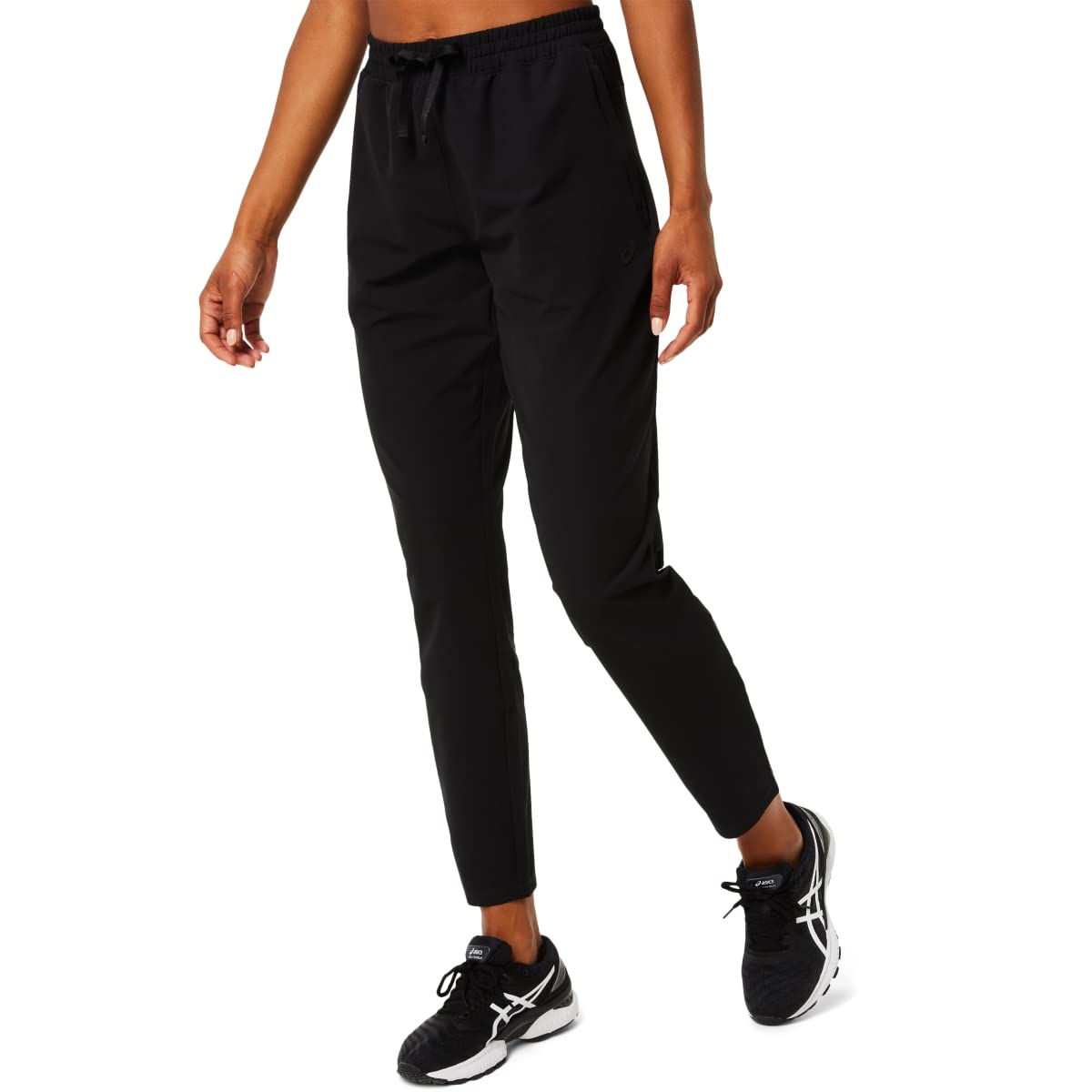 ASICS Women's Woven Tapered Training Pants - Lightweight Athletic Workout Pants for Yoga, Running & Gym - Moisture-Wicking Comfort Fit