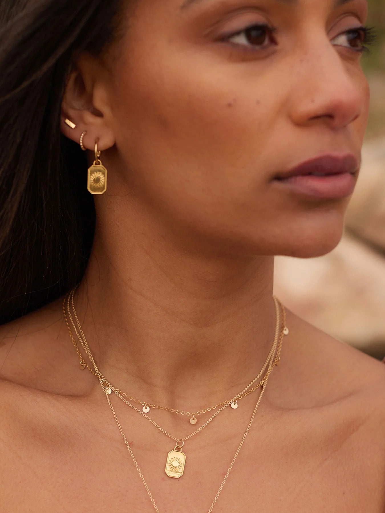 Wanderlust Life Gold Chain Pendant Necklace - Elegant 18K Gold Plated Jewelry for Women | Perfect for Daily Wear, Date Night & Special Occasions