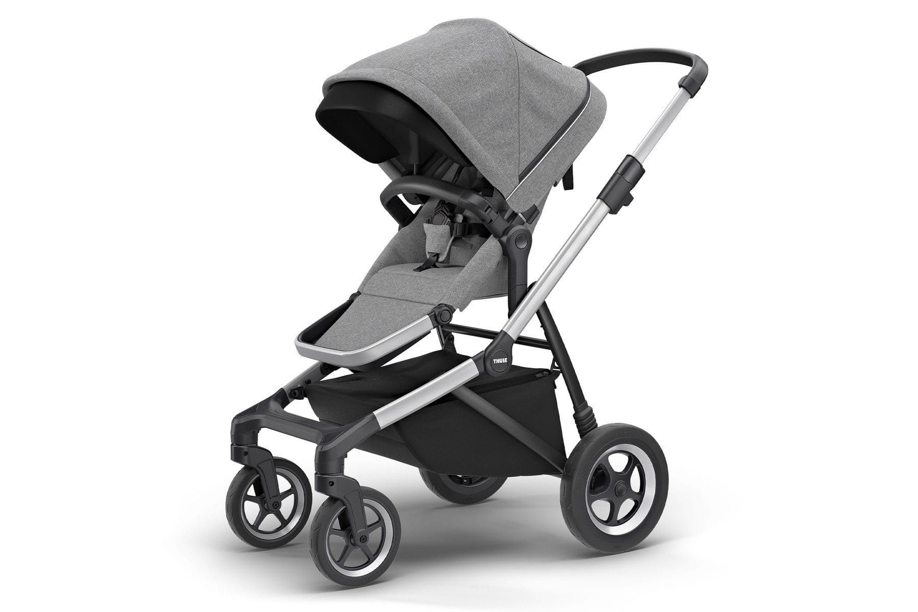 Thule Sleek Double Stroller - Lightweight Compact Baby Jogging Stroller for Twins, All-Terrain Wheels & Adjustable Canopy | Perfect for Running, Hiking & City Walks