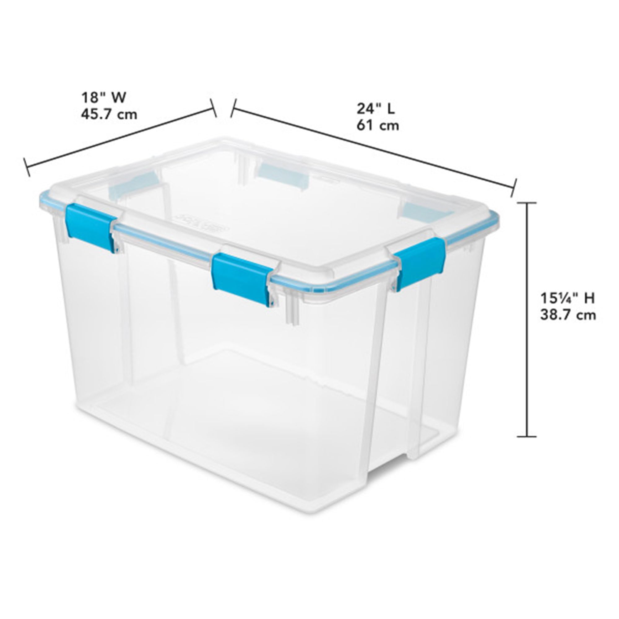 Sterilite 8-Pack 80 Quart Weatherproof Storage Bins with Secure Latching Lids - Airtight Plastic Containers for Home Organization, Garage Storage & Outdoor Gear Protection