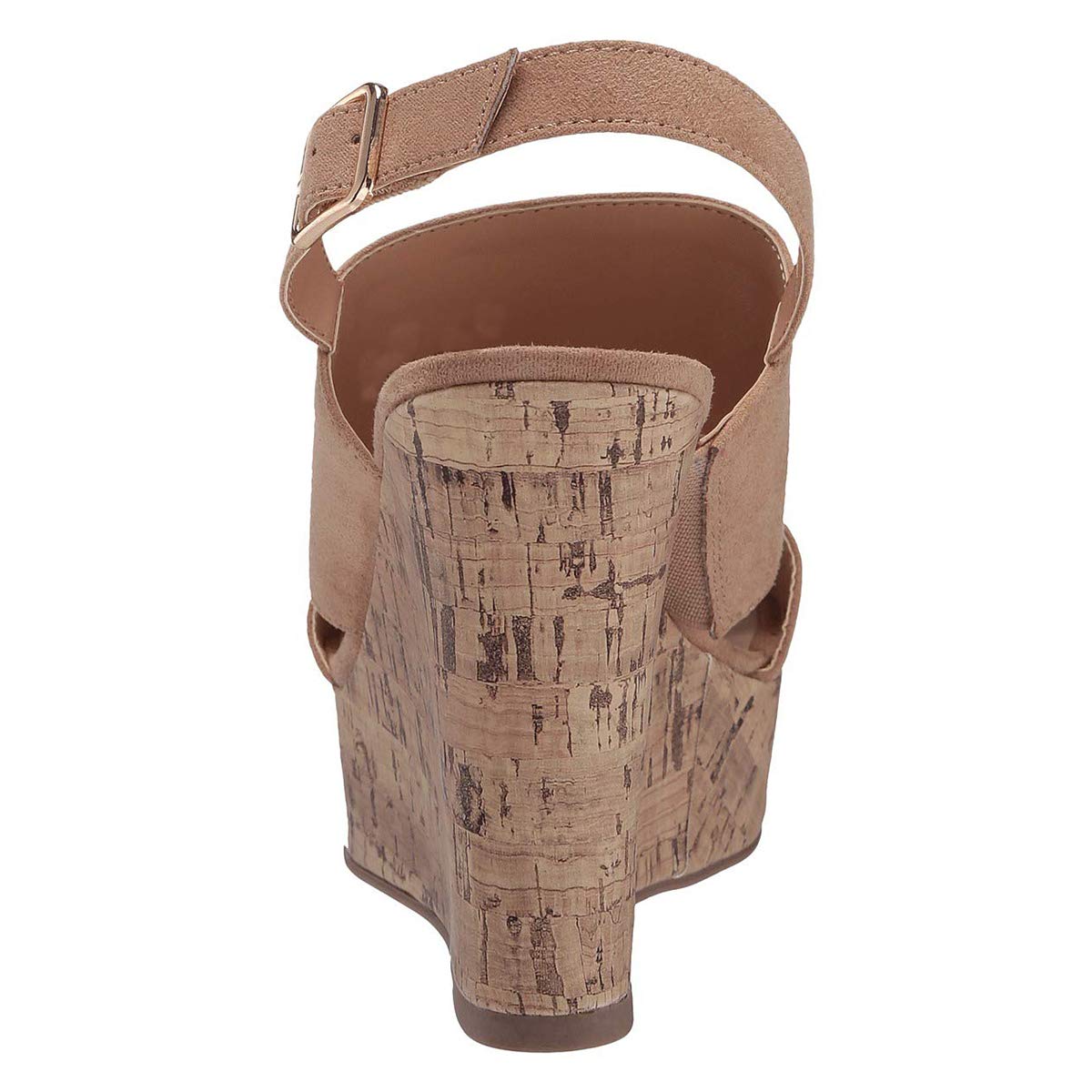 YDN Women's Summer Wooden Wedge Heel Sandals - Open Toe Slingback Platform Comfort Pumps - Slip On Dress Shoes for Beach Vacation, Party & Casual Outfits