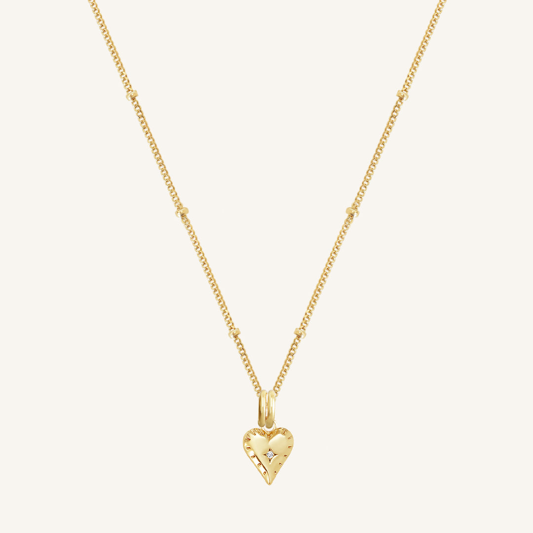 Eternal Heart Charm Necklace - Sterling Silver Dainty Pendant Jewelry for Women, Gift for Her, Valentine's Day, Anniversary & Romantic Occasions
