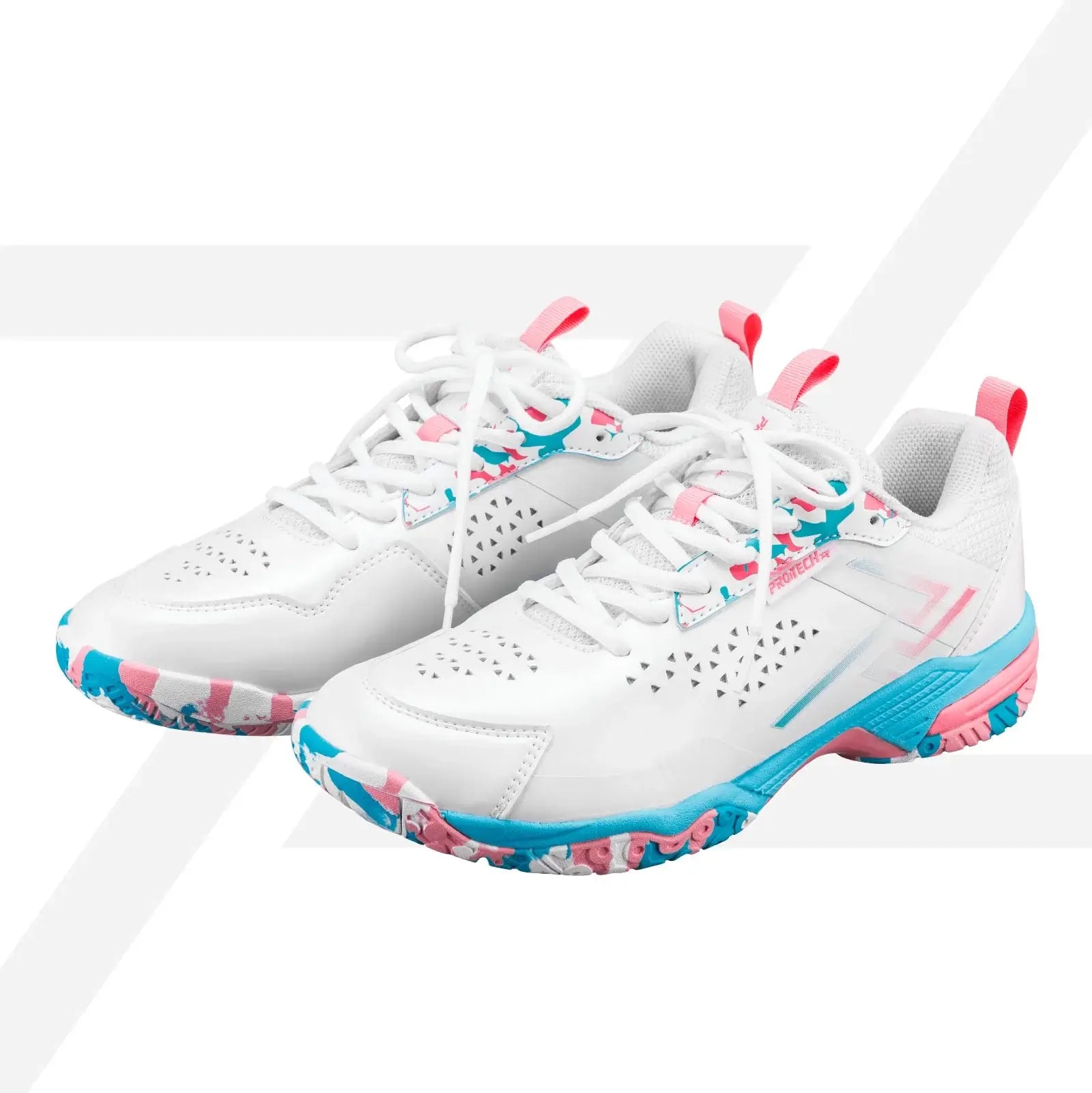 PROTECH ASTON 2.0 Badminton Shoes for Men & Women - Lightweight Court Shoes with Non-Slip Sole for Indoor & Outdoor Sports - Perfect for Badminton, Tennis, Volleyball and Gym Training