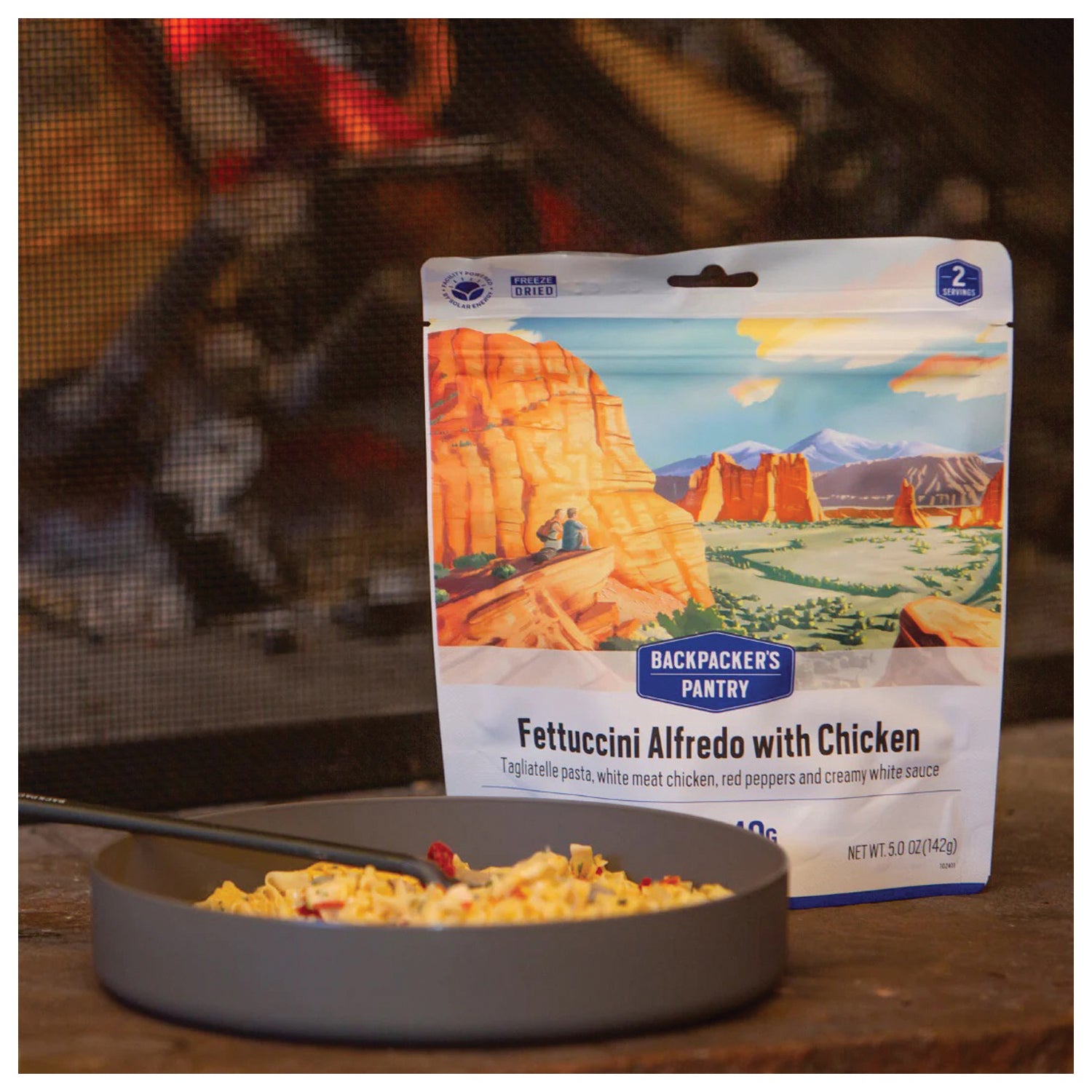 Backpackers Pantry Fettuccini Alfredo with Chicken - Lightweight Freeze-Dried Backpacking Meal for Camping, Hiking & Emergency Preparedness