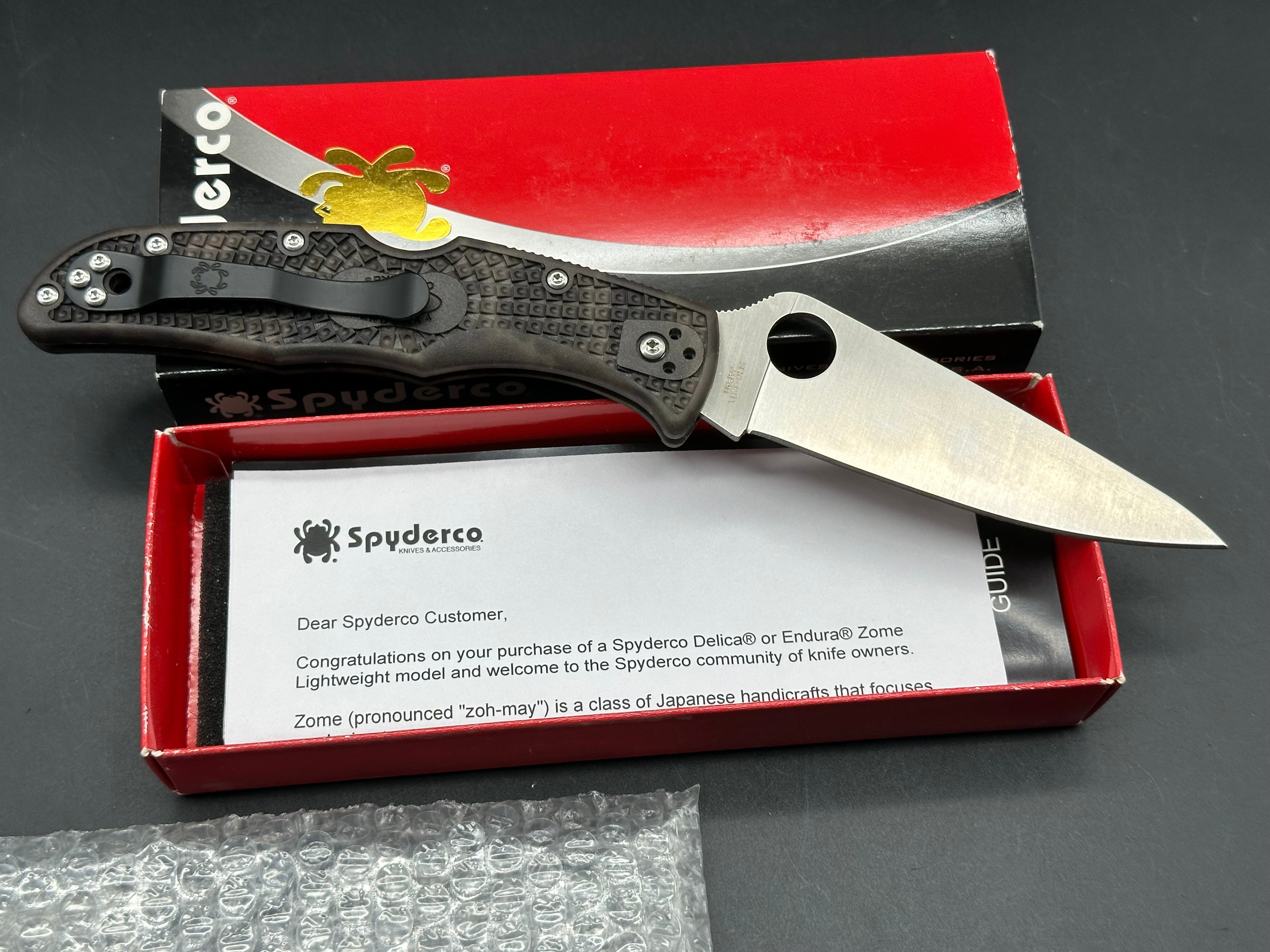 Spyderco Endura 4 Folding Knife - Zome Green FRN Handle, 3.75