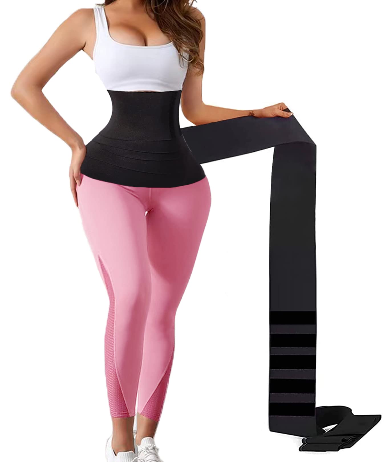 Aniolzd Women's Waist Trainer Wrap - Tummy Control Body Shaper for Belly Fat Reduction & Postpartum Recovery | Plus Size Waist Cincher for Workout, Weight Loss & Everyday Wear
