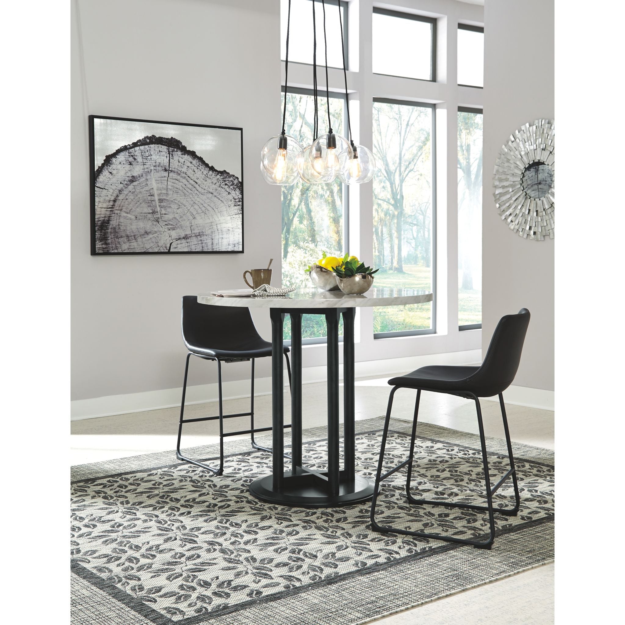 Centiar 5-Piece Counter Dining Set - Modern Bar Stool and Table Set for Kitchen, Breakfast Nook & Small Spaces - Perfect for Apartments, Condos & Compact Homes