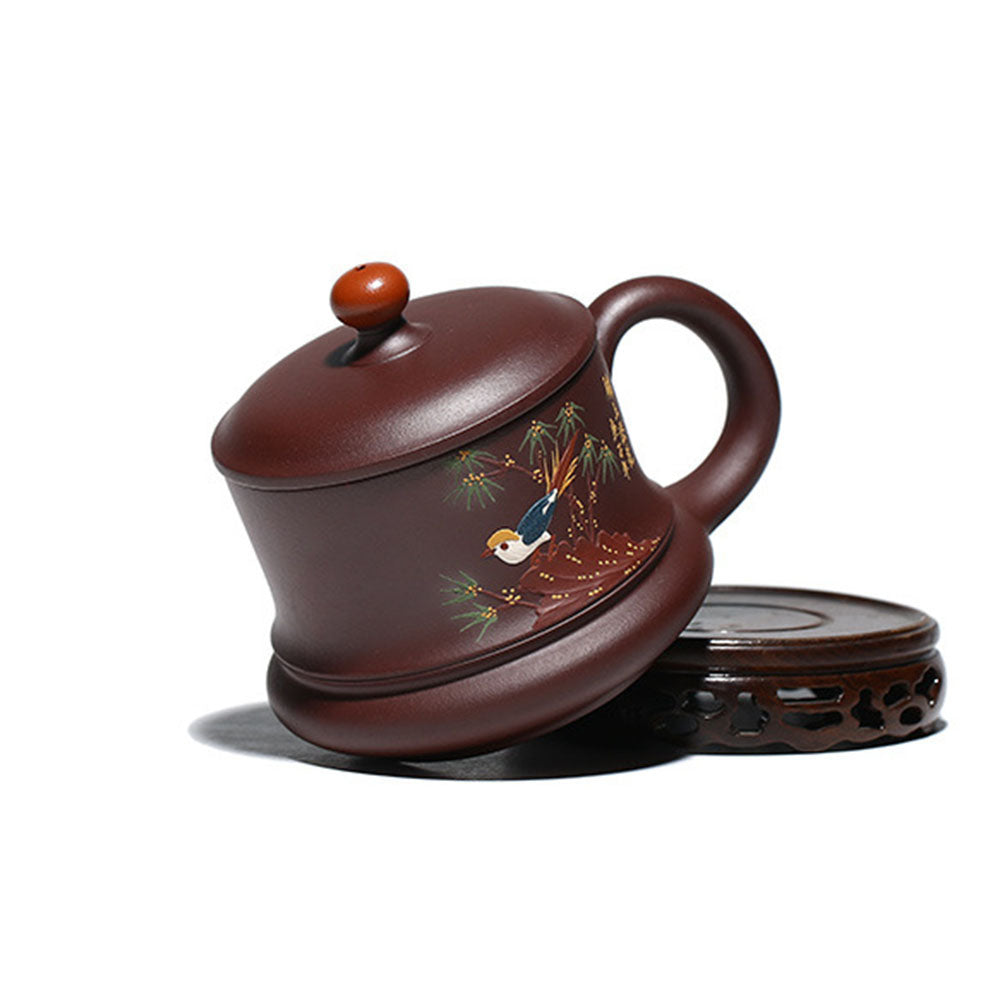 Premium Yixing Purple Clay Tea Cup for Birds - Handcrafted Chinese Ceramic Teacup - Perfect for Tea Ceremonies, Gifts & Home Decor