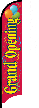 Grand Opening Feather Flag Banner - Lightweight & Durable Outdoor Advertising Flag for Business Promotions, Events, and Sales