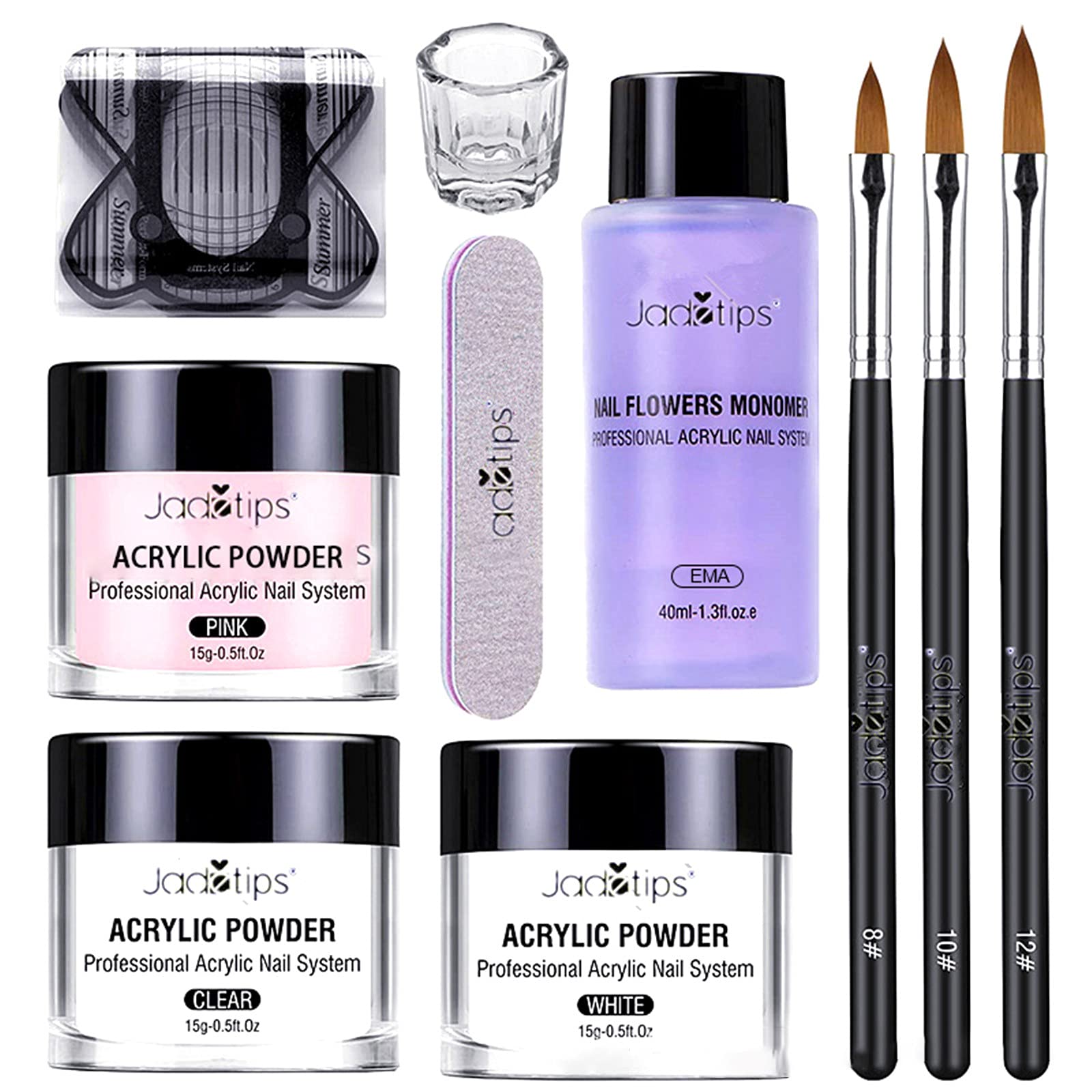 2023 New A9A Acrylic Nail Powder Set - 40ml Organic Nail Colours with Base Coat | Professional Acrylic Nail Kit for Salon, DIY Manicure & Nail Art