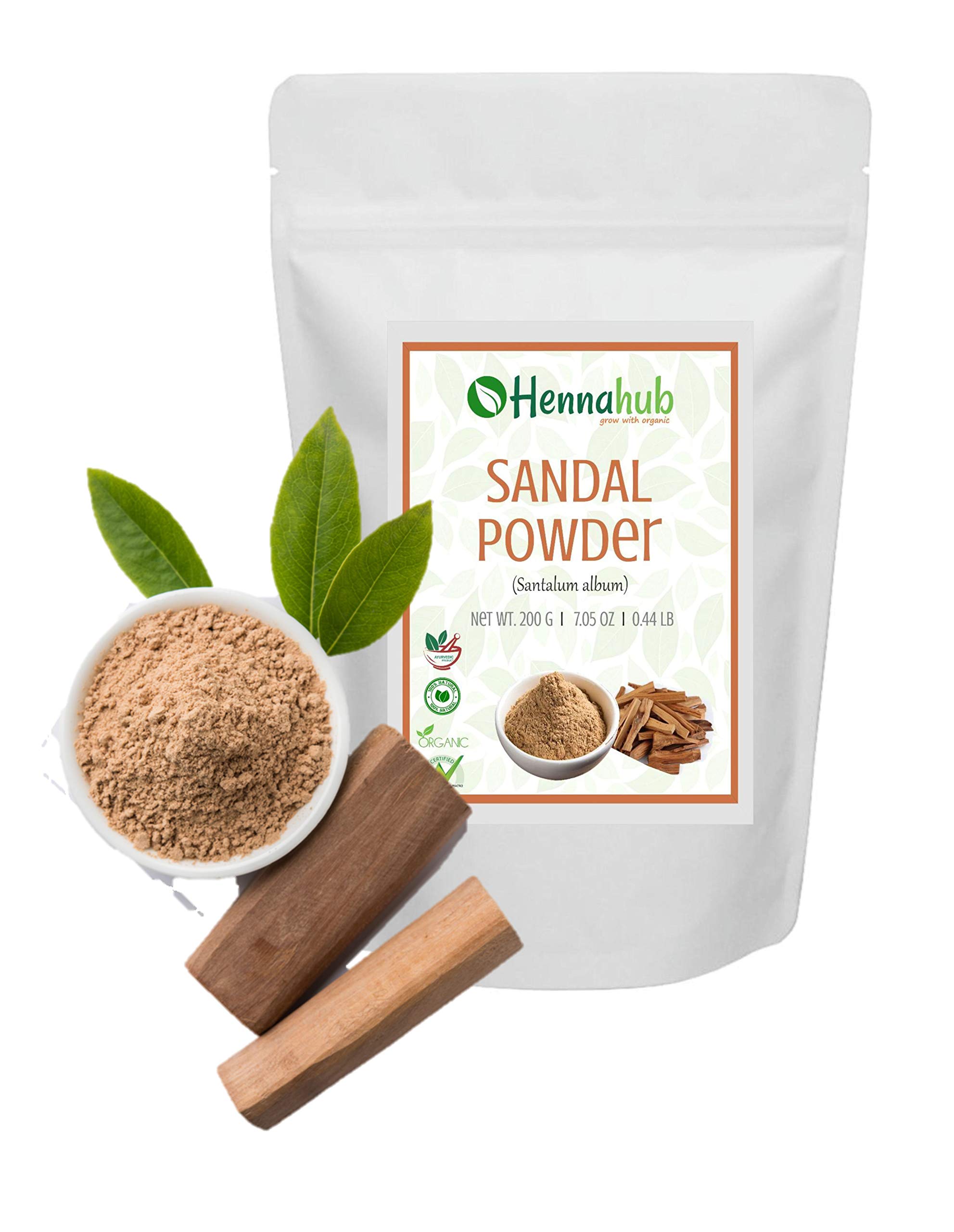Pure Natural Sandalwood Powder 200g - Organic Face & Skin Care Treatment for Acne, Brightening & Anti-Aging | DIY Face Masks, Aromatherapy & Ayurvedic Remedies