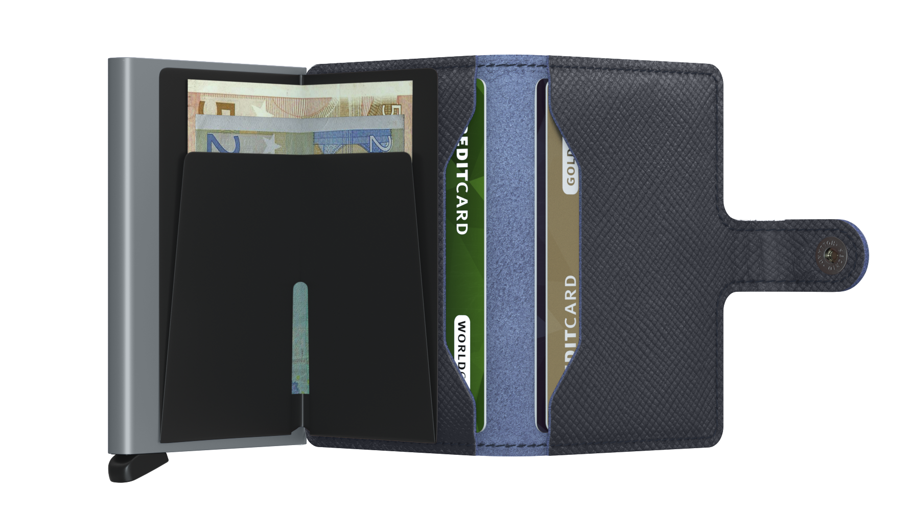 SECRID Miniwallet Saffiano Leather RFID Blocking Slim Wallet - Perfect for Travel, Business & Everyday Use