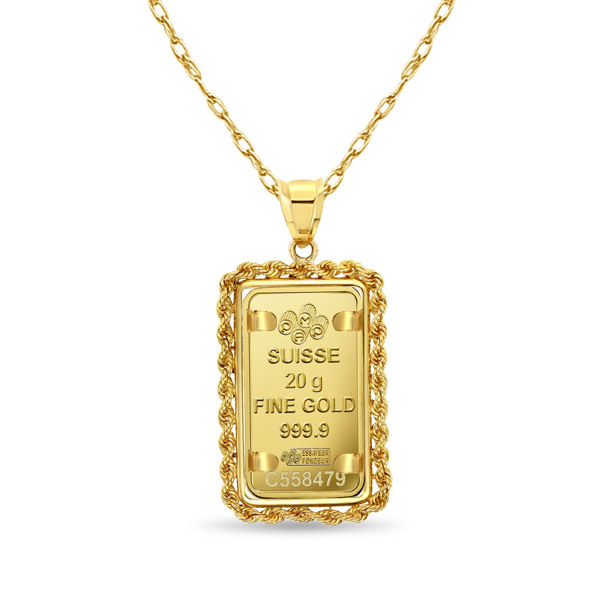 20 Gram Pamp Suisse Gold Bar with Rope Bezel - Authentic Investment Grade Gold Bullion for Collectors & Investors - Perfect for Gifting, Wealth Preservation & Portfolio Diversification