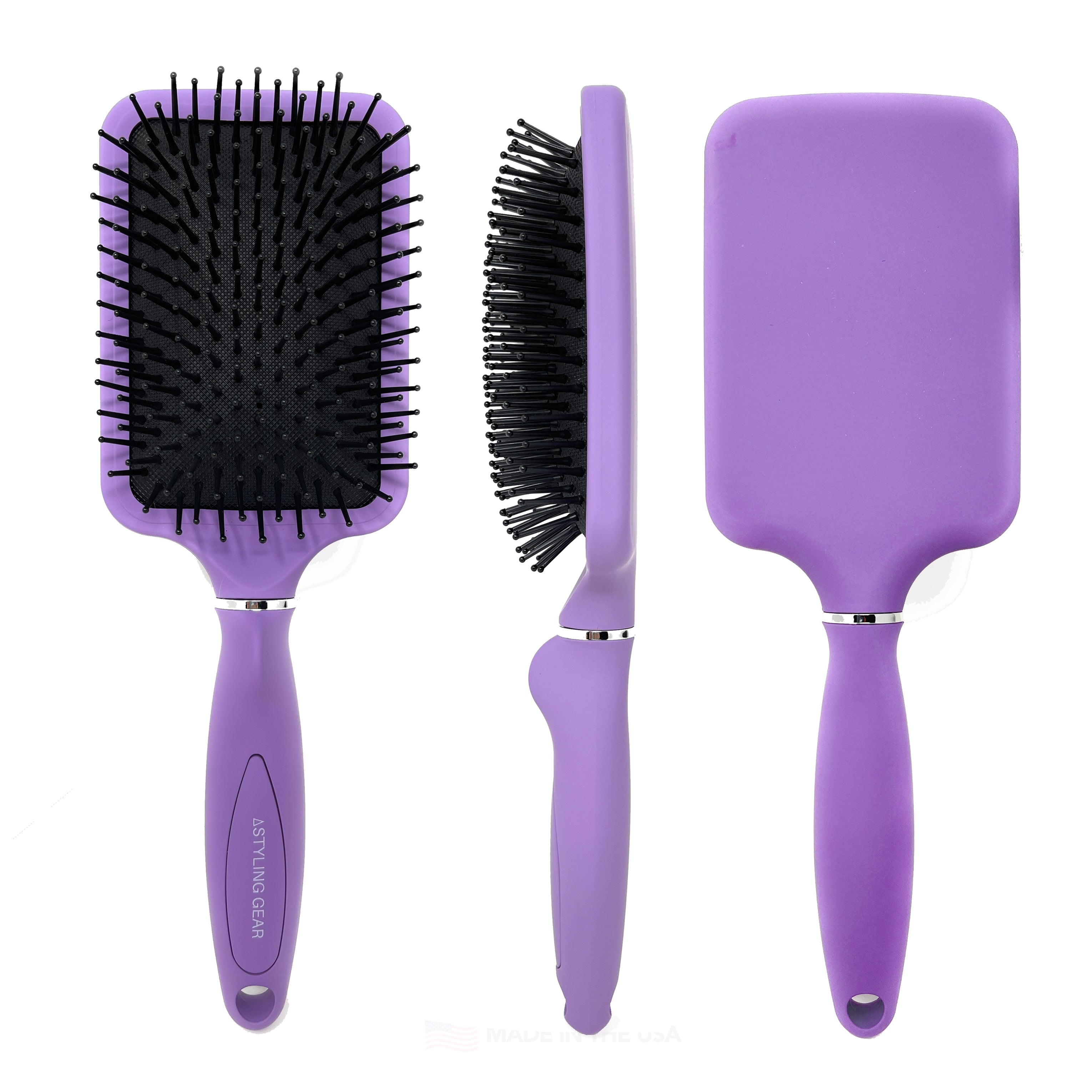 **Styling Gear 104 Hair Brush - Cushion Paddle Brush with 13 Rows for Thick Hair - Detangling & Smoothing Hairbrush for Women - Perfect for Daily Styling & Salon Use**