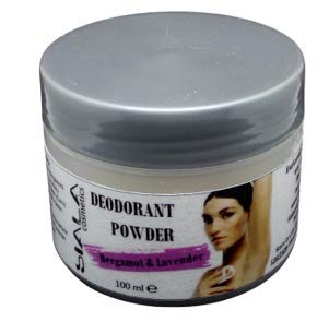 Natural Dry Deodorant Powder for Feet, Body & Underarms - Bergamot Lavender Scent | Sweat Absorption & Odor Control | Perfect for Gym, Travel & Daily Freshness