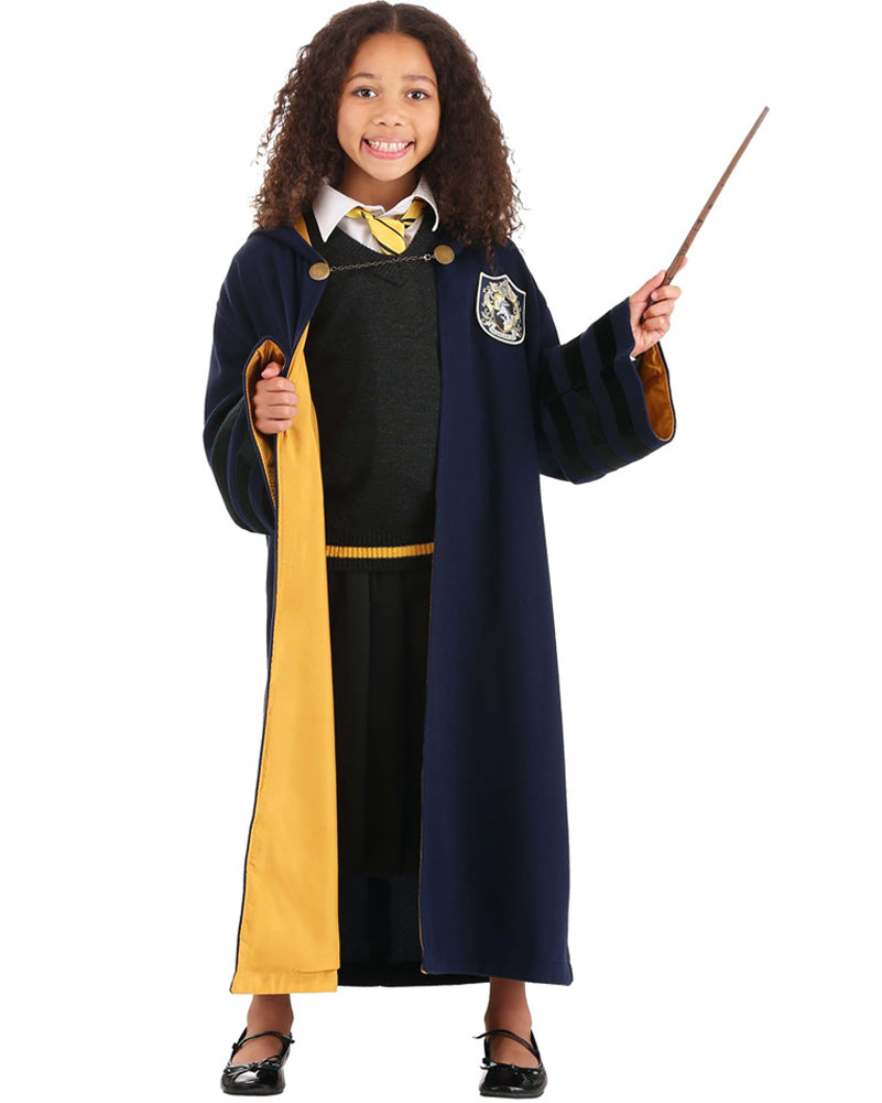 1920s Hogwarts Hufflepuff Kids Costume Robe - Authentic Harry Potter Cosplay Outfit for Halloween & Theme Parties