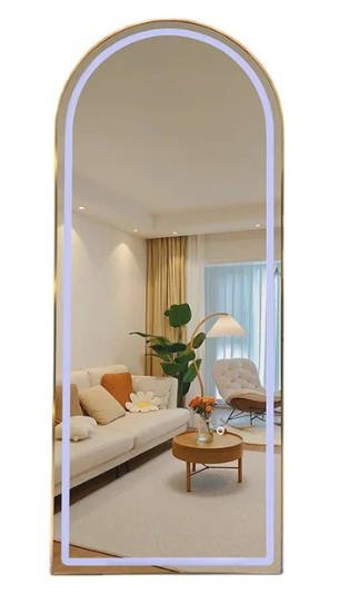 Professional Collins Arch LED Salon Mirror - Frameless, Backlit, 60x28 Inches - Perfect for Hair Salons, Barbershops & Home Styling Stations