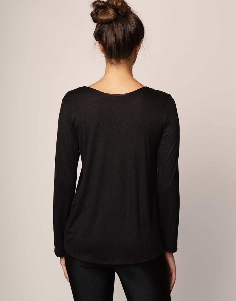 Sunday Long Tee Black - Comfortable Casual T-Shirt for Men & Women | Perfect for Everyday Wear, Weekend Outfits & Relaxing at Home