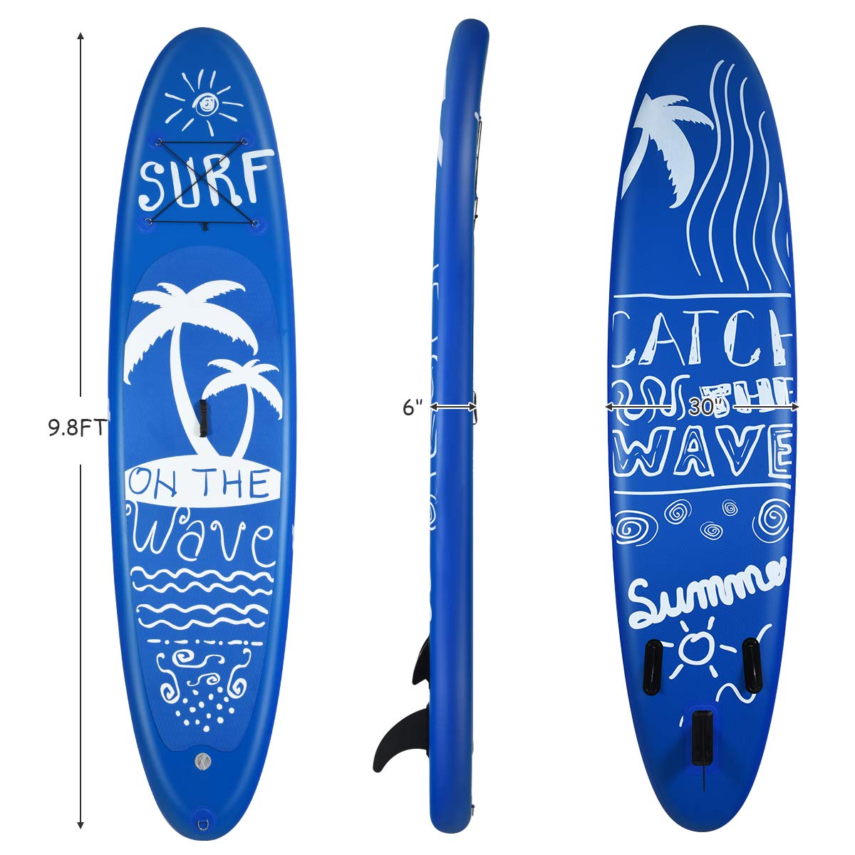 GYMAX Inflatable Stand Up Paddle Board 9.8'/10'/11' x 6