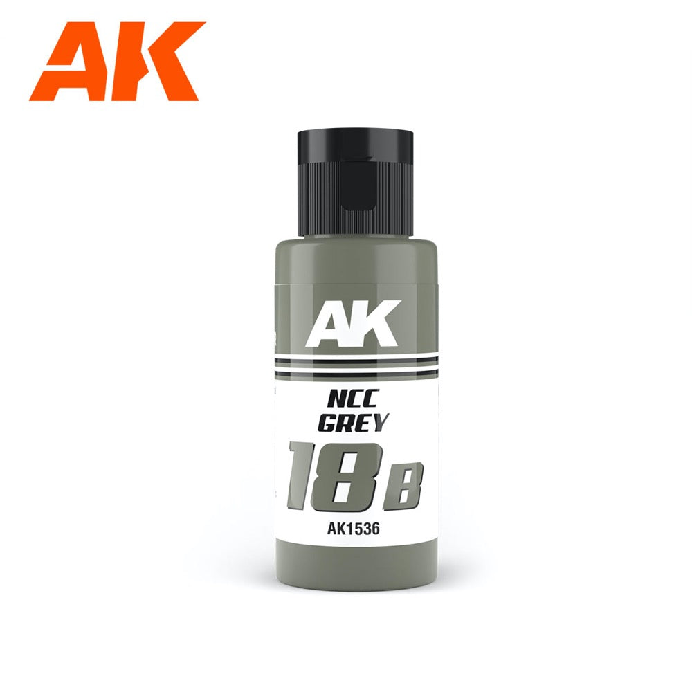 AK Interactive AK1536 Dual Exo Sc-Fi 18B NCC Grey Acrylic Paint - 60ml Bottle for Miniature Models & Sci-Fi Dioramas - Perfect for Warhammer, Gundam & Tabletop Gaming