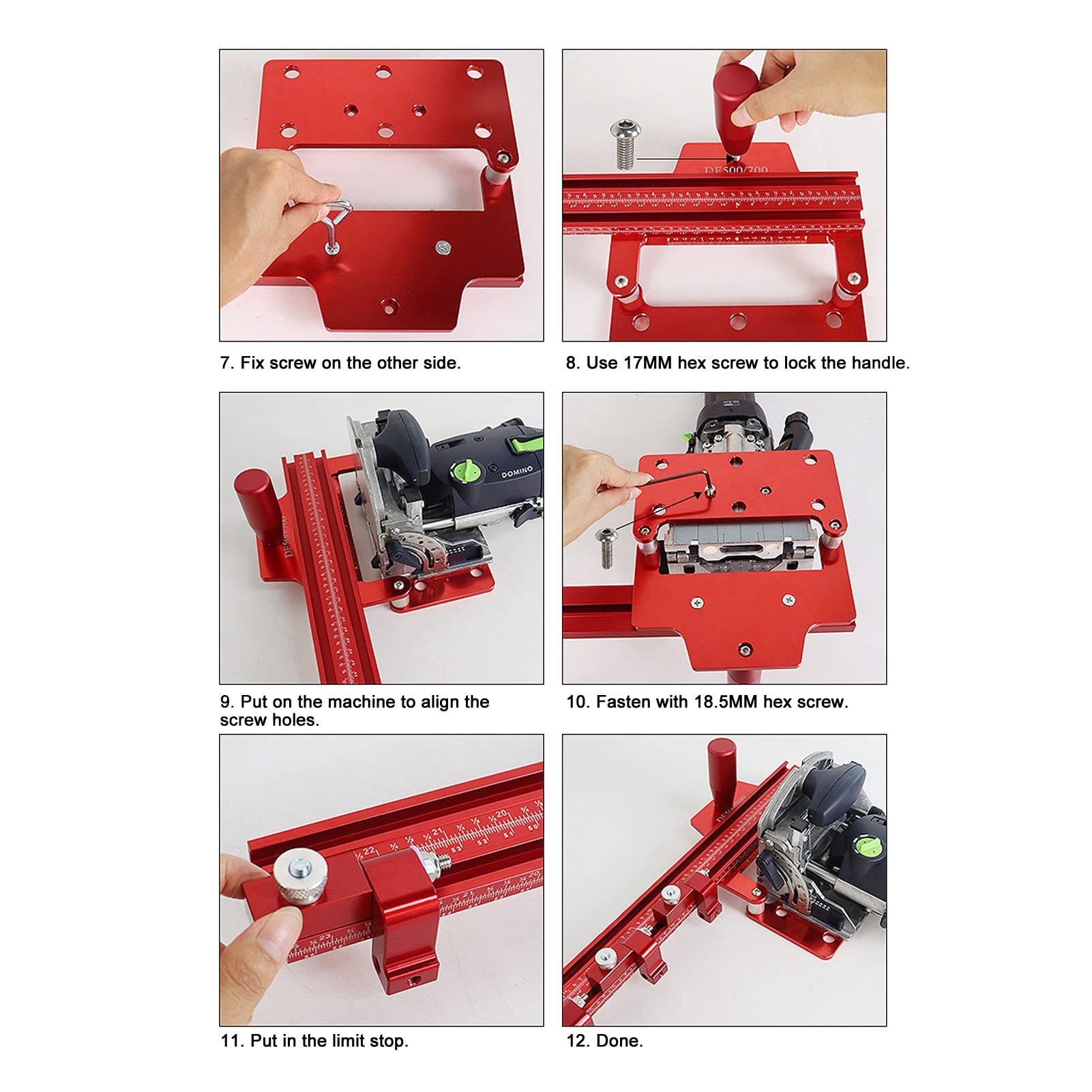 Aluminum Alloy Saw Rail Woodworking Track Guide - Universal Parallel Tool Compatible with DF500 & DF700 Wood Tenoning Machines - Perfect for Precision Woodworking, Cabinet Making, and DIY Projects