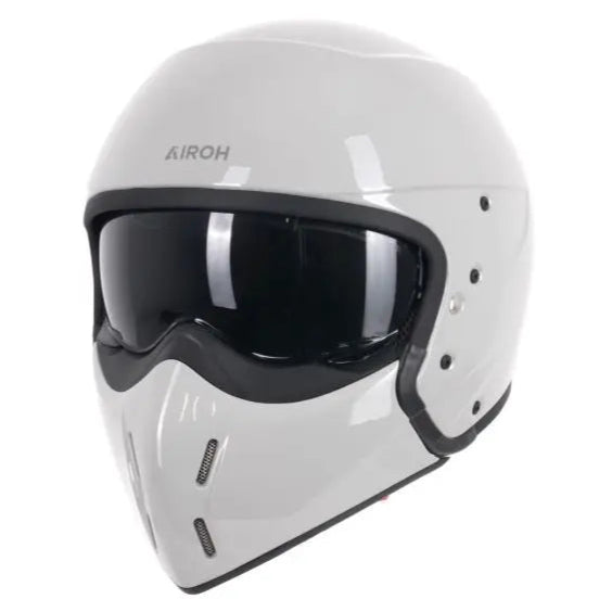 Airoh J 110 Motorcycle Helmet - Gloss Cement Grey Color - DOT & ECE Certified - Lightweight & Comfortable for Street Riding, Racing, and Urban Commuting
