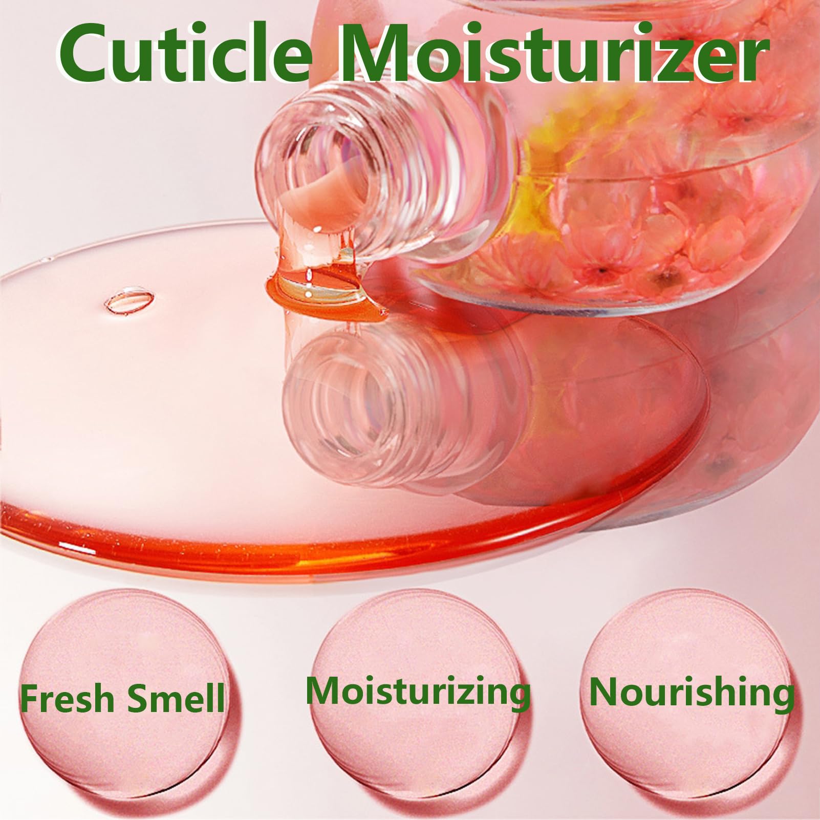 Premium Rose Scented Cuticle Oil for Nails - Natural Nail Growth & Cuticle Care Treatment with Floral Essence - Hydrating Brush-On Oil for Stronger, Healthier Nails - Perfect for Manicures, Pedicures & At-Home Nail Care