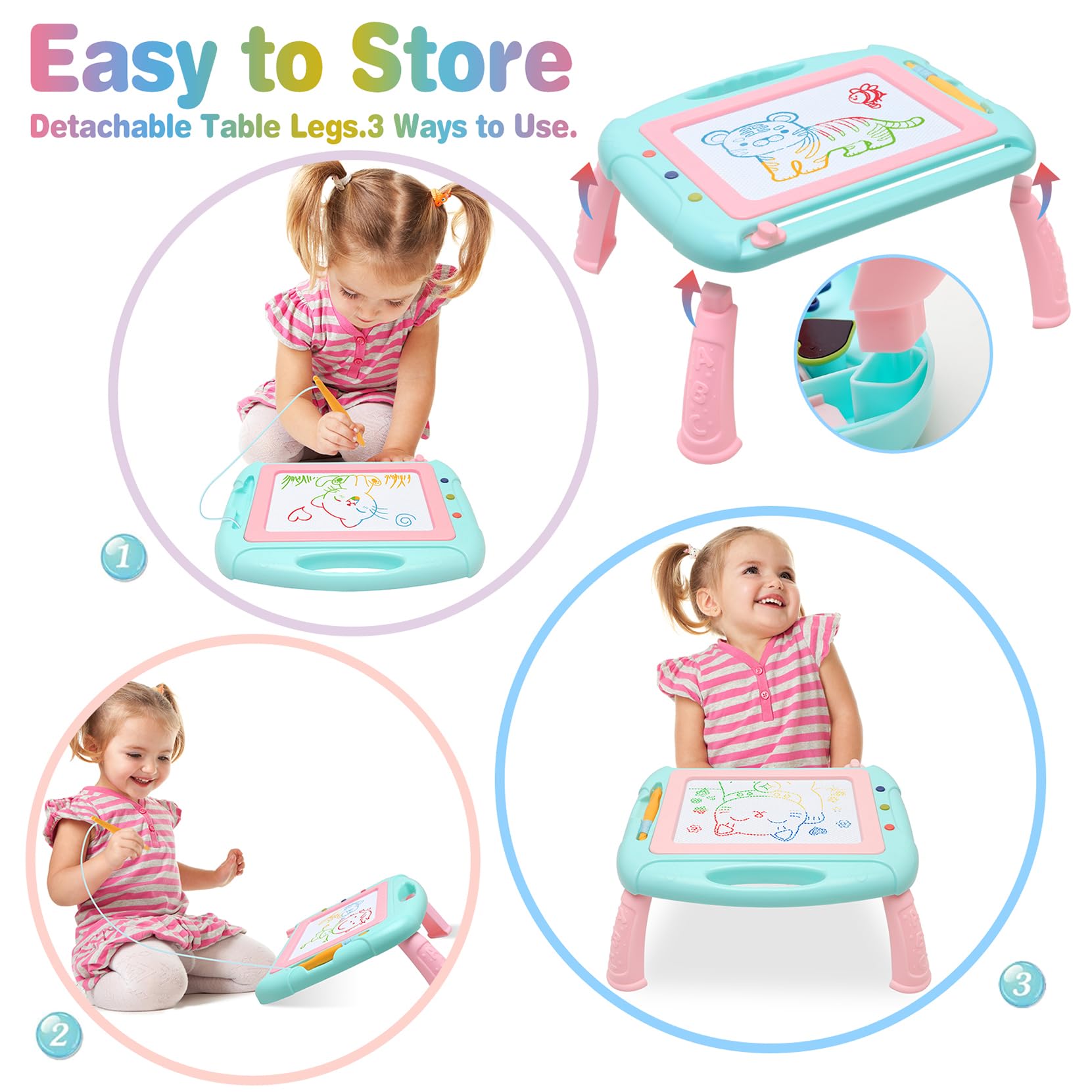 Magnetic Drawing Board for Toddlers 1-3 Years - Perfect Birthday & Easter Gift