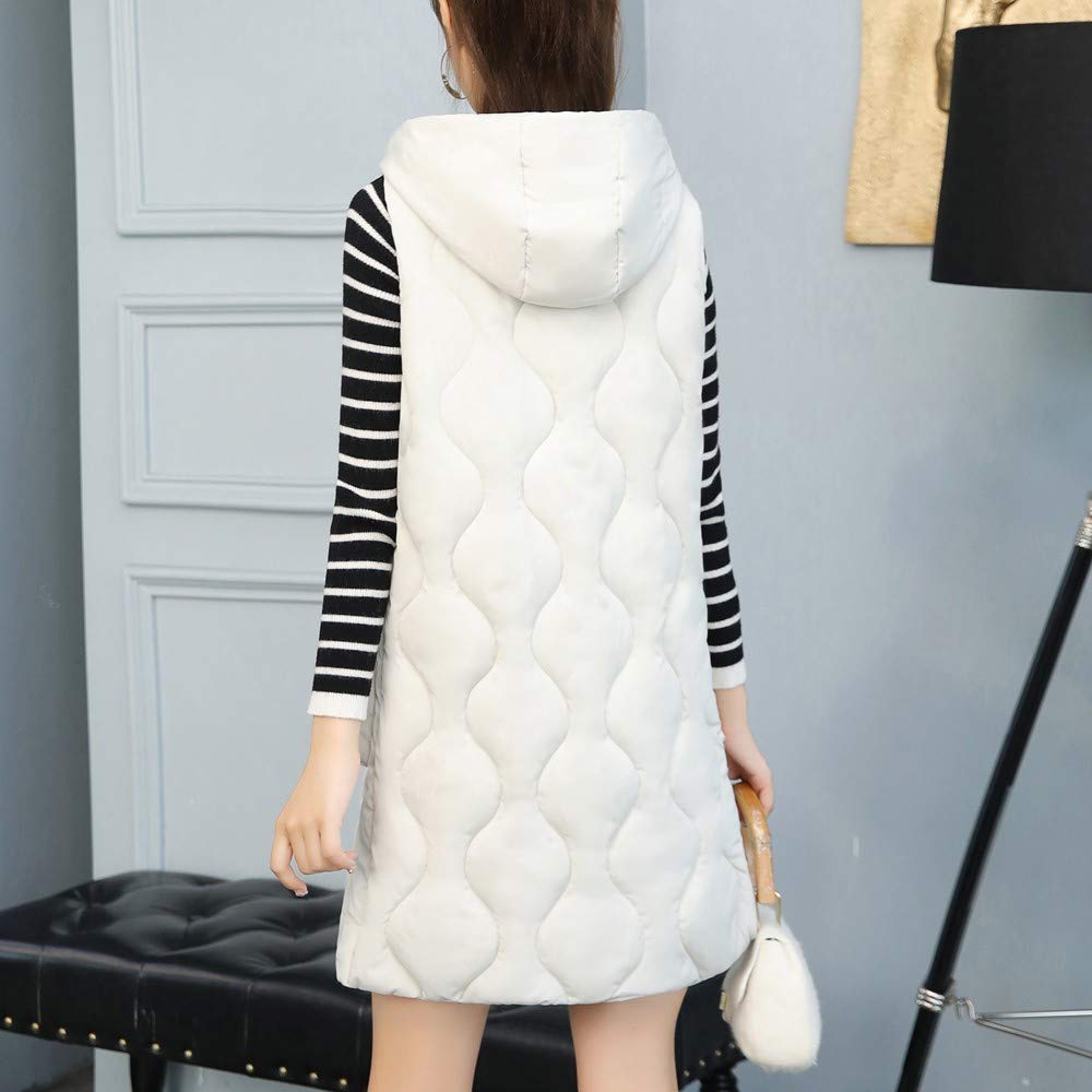 Women's Warm Hooded Jacket - Slim Fit Sleeveless Winter Vest with Zipper | Outdoor Activities, Casual Wear, Cold Weather Protection