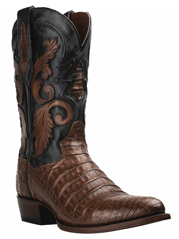Dan Post DP3069 Men's Socrates Caiman Leather Cowboy Boots - Bay Apache Color - Perfect for Western Rides, Country Events & Casual Wear