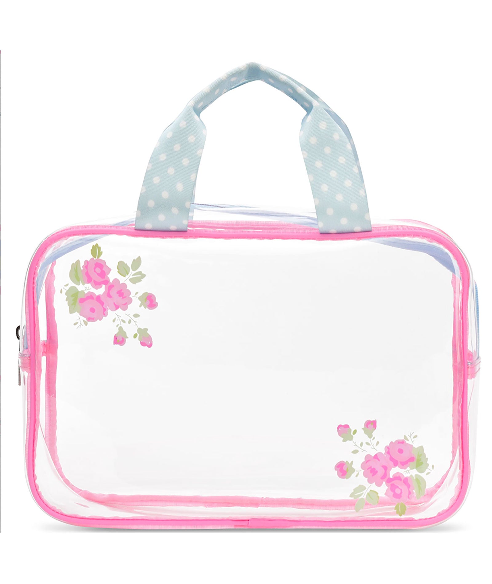 iScream Ditsy Floral Cosmetic Bag Trio Set - 3 Pcs Makeup Organizer for Travel, Gym & Daily Use | Cute Floral Pattern Vanity Pouches for Women & Girls