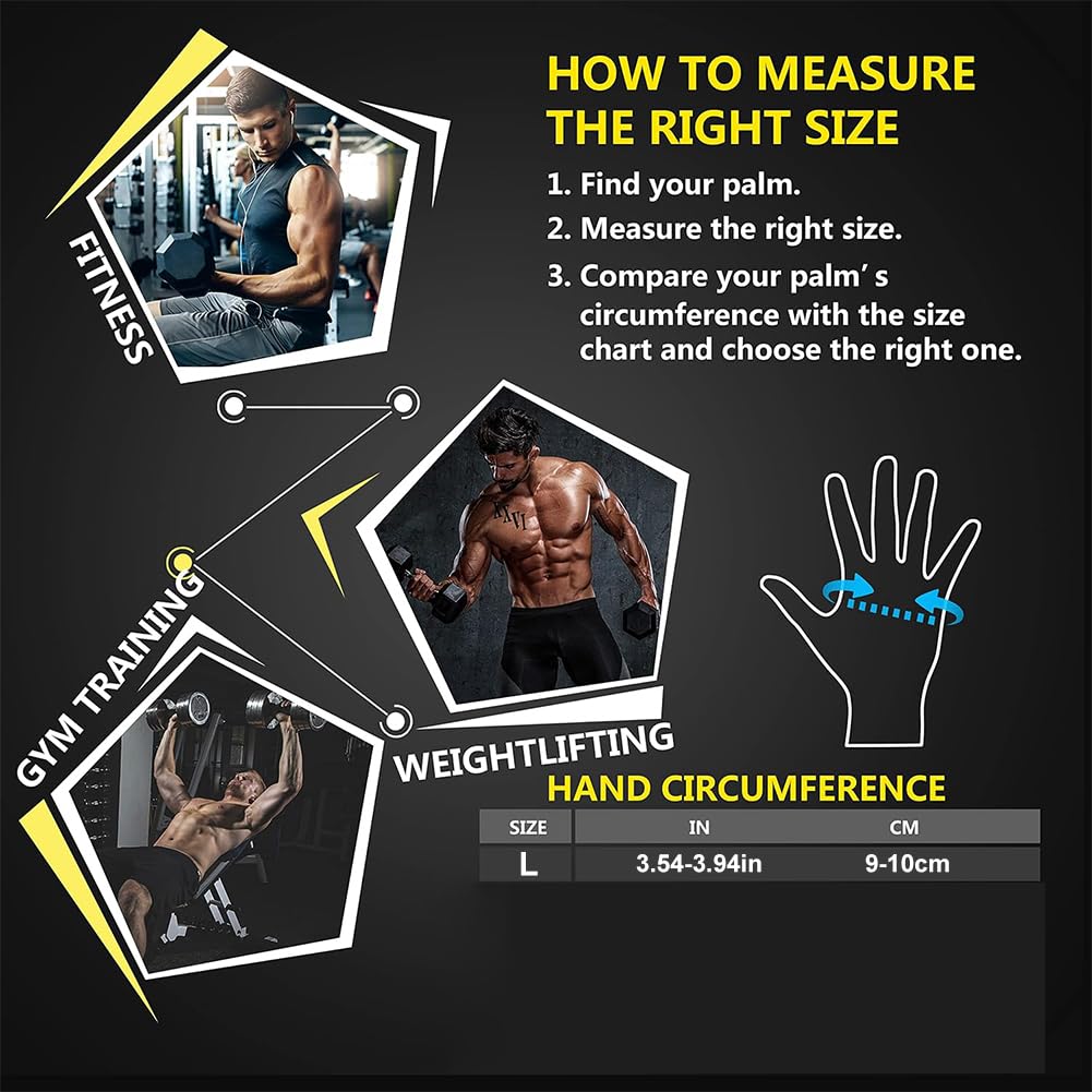Breathable Weightlifting Gloves for Men & Women - Gym Training Gloves for Fitness, CrossFit & Weight Lifting - Perfect for Workouts, Strength Training & Bodybuilding