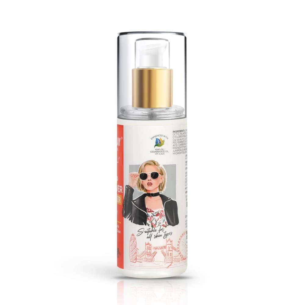 BEAUTYRELAY LONDON Miaoou Makeup Primer with Kiwi & Cedarwood - Ultra Lightweight Moisturizer, Non-Greasy, 12-Hour Hydration, Smooth Finish for Brightening Skin - 200ml - Perfect for Daily Makeup Base & Long-Lasting Hydration