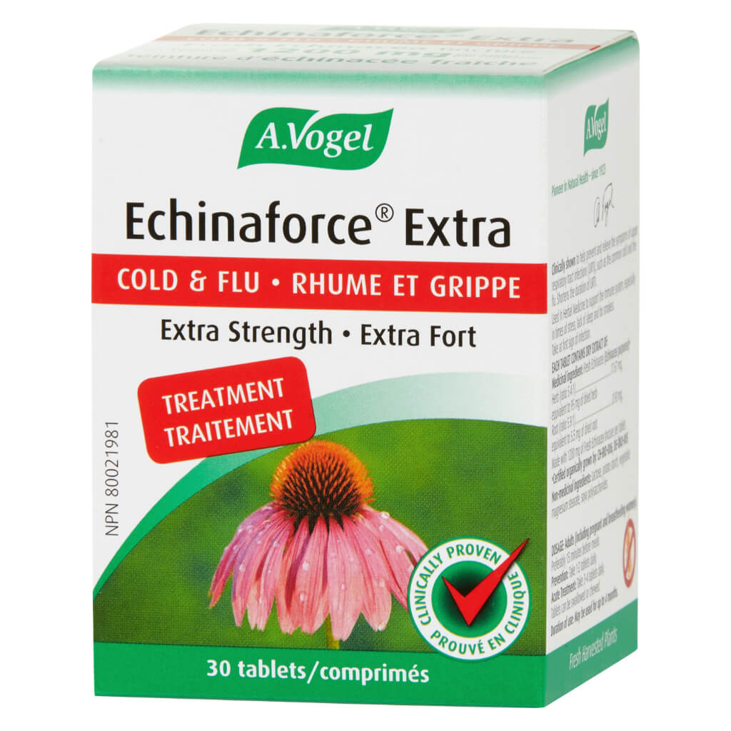 Echinaforce Cold & Flu Extra Strength Tablets - Immune Support Supplement for Adults - Natural Relief for Cold & Flu Symptoms - Use During Cold Season or Travel for Protection