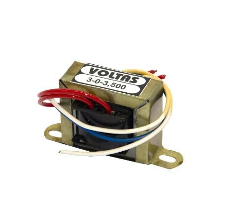 3V 500mA Center Tapped Step Down Power Transformer 230V AC to 3-0-3V AC for DIY Electronics, Hobby Projects, and Low Voltage Applications