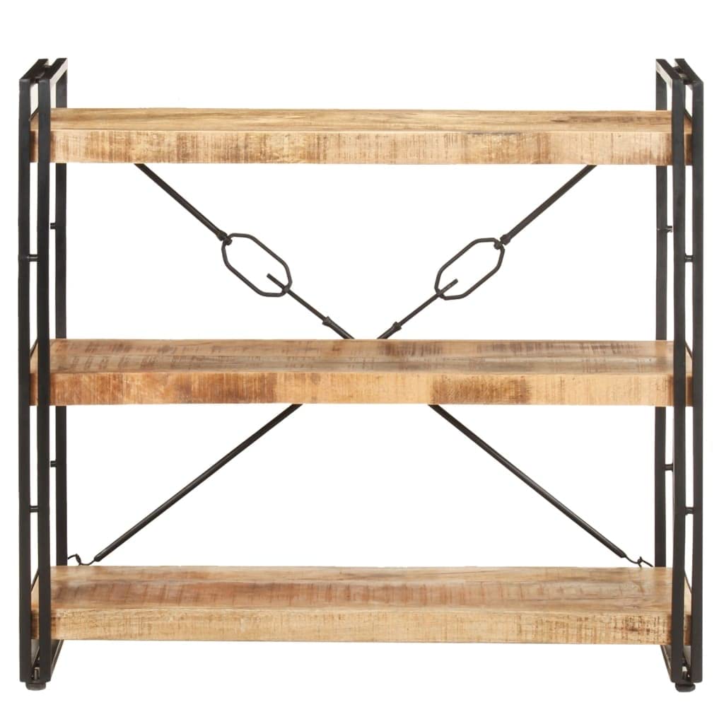 3-Tier Solid Mango Wood Bookcase - 35.4