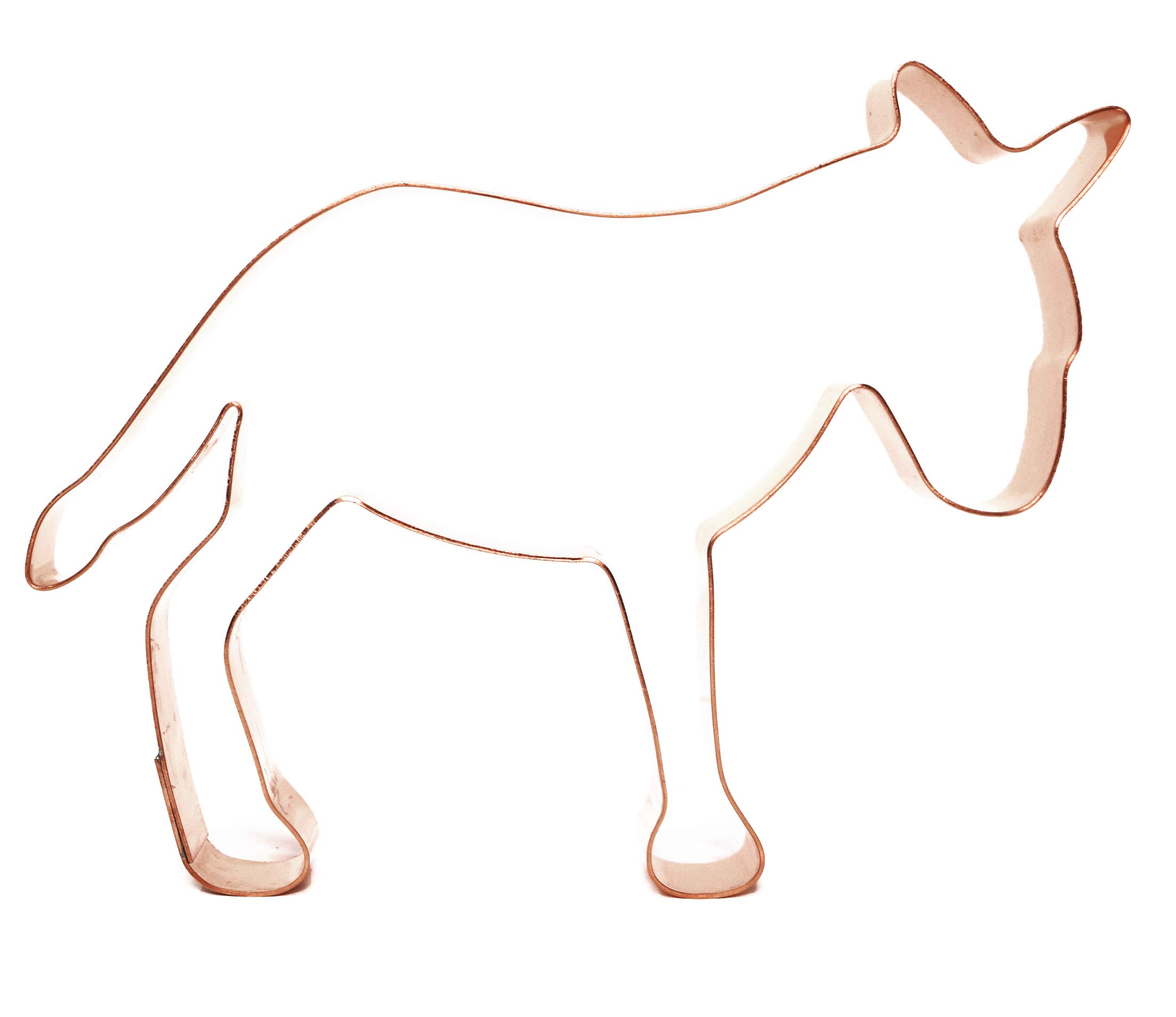 Large Donkey-Shaped Copper Animal Cookie Cutter for Baking - Perfect for Birthday Parties, Baby Showers & Holiday Treats
