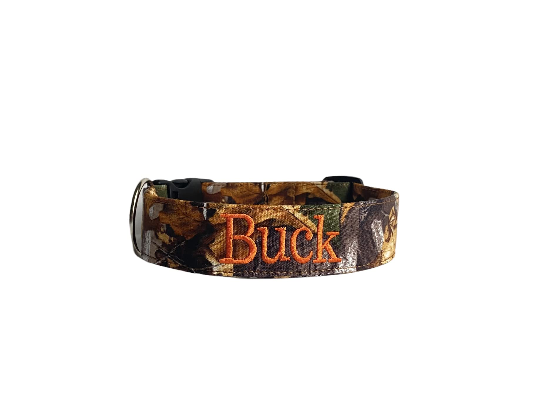 Duke & Fox® Custom Embroidered Camo Dog Collar - Personalized Pet Collar with Camouflage Design for Training, Walks & Outdoor Adventures