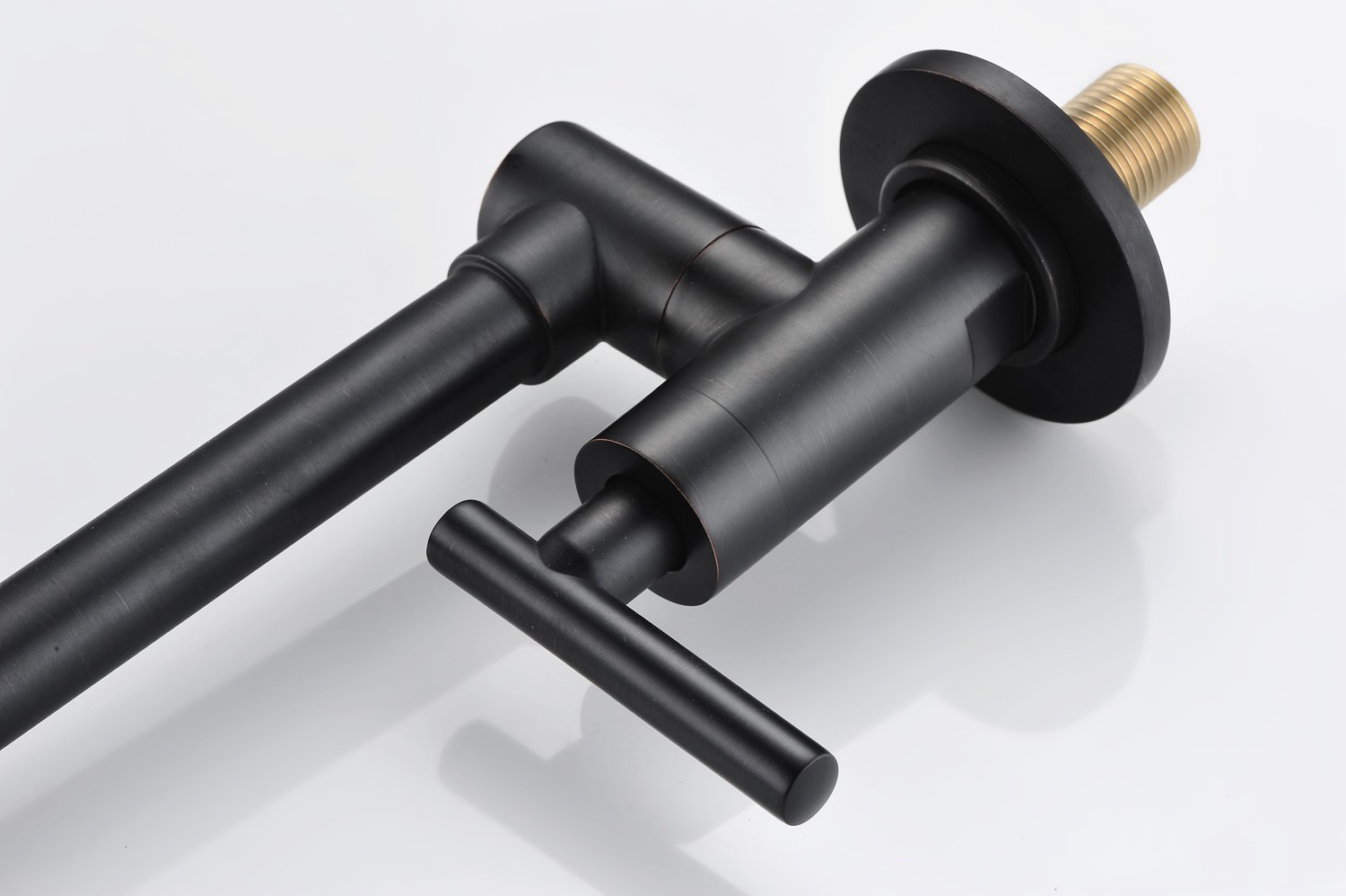 SUMERAIN Wall Mount Pot Filler Kitchen Faucet in Oil Rubbed Bronze - Double-Jointed Swing Arm with Dual Shut-Off Levers - Ideal for Cooking, Filling Large Pots & Pasta Making