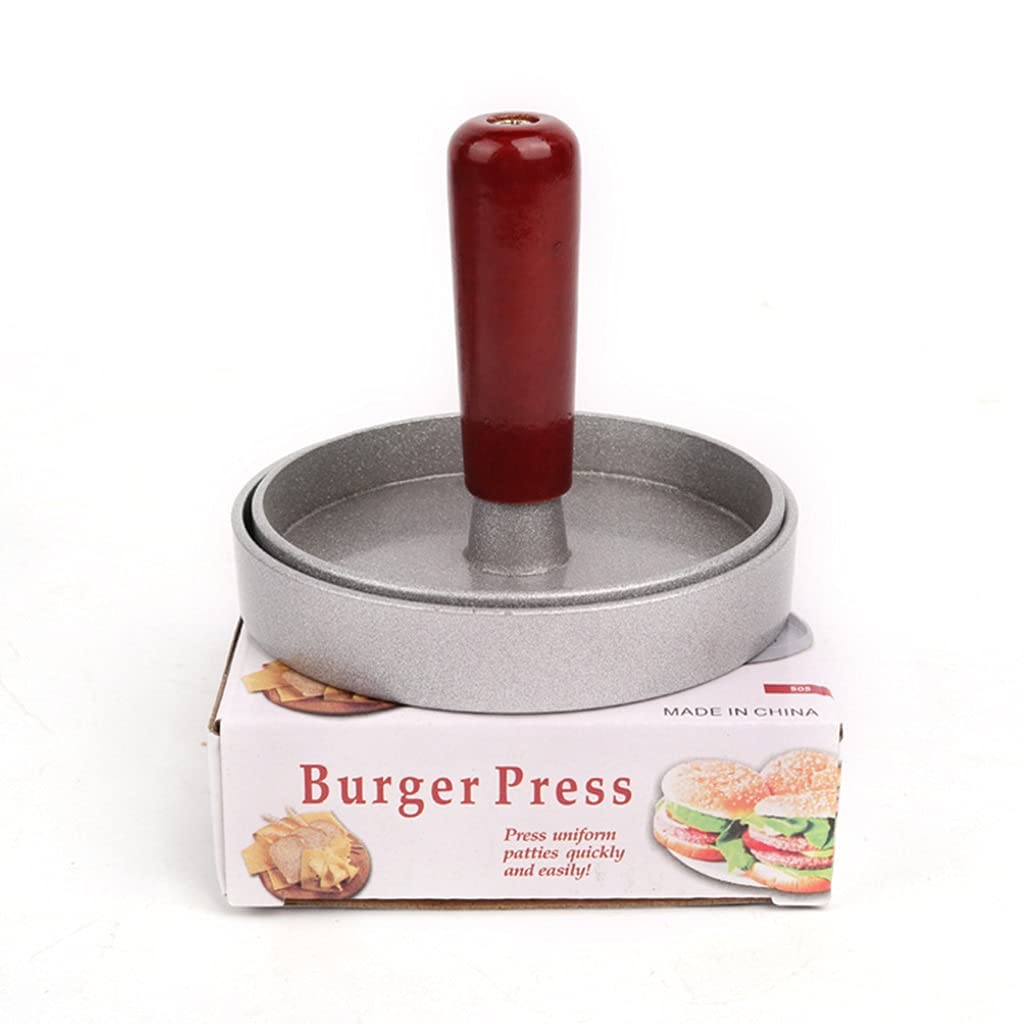 Stainless Steel Burger Press & Patty Maker Set - 2-Piece Aluminum Alloy Hamburger Mold for Beef, Meat - Perfect for BBQ, Grilling & Home Cooking