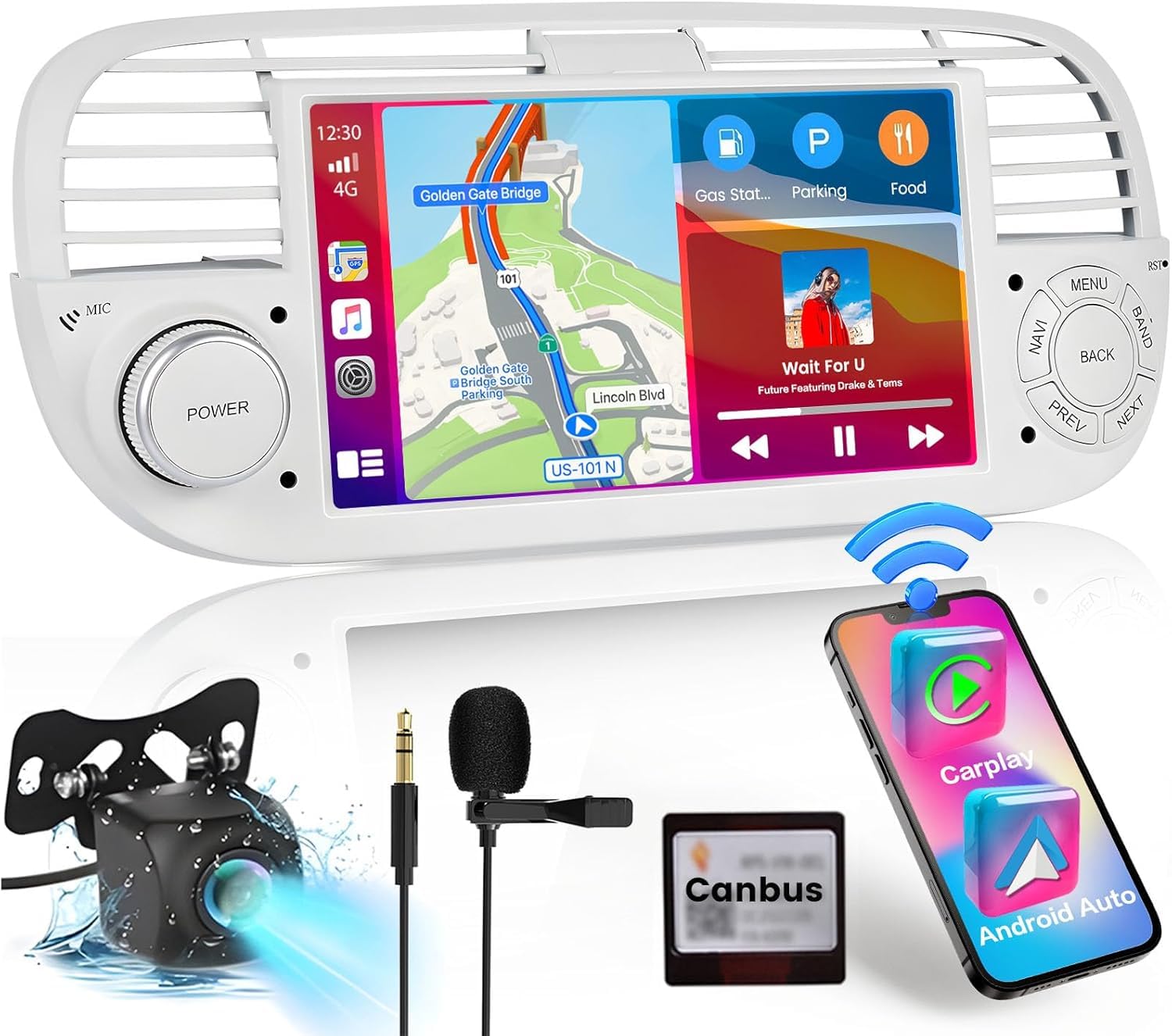 Android 13 Car Stereo for Fiat 500 2007-2015 | 7