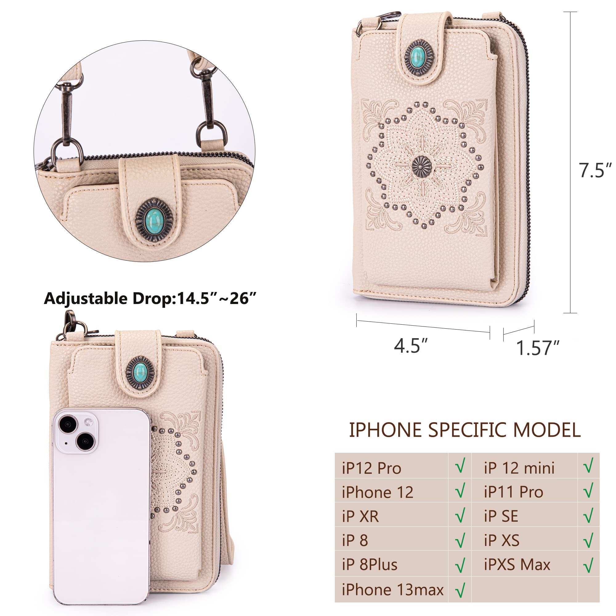 Montana West Small Crossbody Bags for Women - Stylish Western Handbag with Multiple Cash Slots | Perfect for Travel, Shopping & Everyday Use