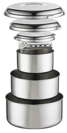 MSR Alpine 4-Piece Cookware Set - Lightweight Camping Pots for Backpacking, Hiking & Outdoor Adventures - Perfect for Camp Cooking, Backcountry Meals & Wilderness Survival